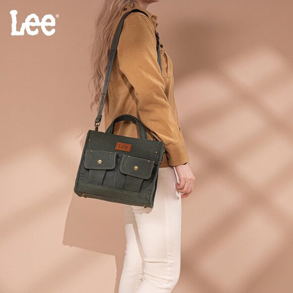 X Lee Canvas Tote Bag for Women Medium Crossbody Bag Top-handle Handbag with Mul - Picture 3 of 8